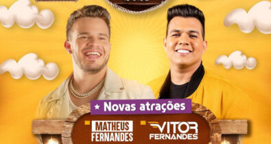 Matheus Fernandes e Vitor Fernandes são as novas atrações do evento para o domingo (10)