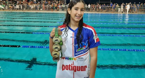 Com três ouros e um bronze, Sofia Duailibe brilha no Norte/Nordeste de Natação