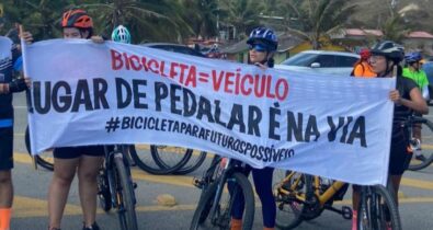 Ciclistas realizam manifestação em São Luís neste domingo (1º)