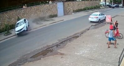Vídeo: carro com seis pessoas capota na Estrada da Maioba