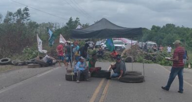 Manifestantes bloqueiam BR-316 no Maranhão em protesto contra grilagem de terras
