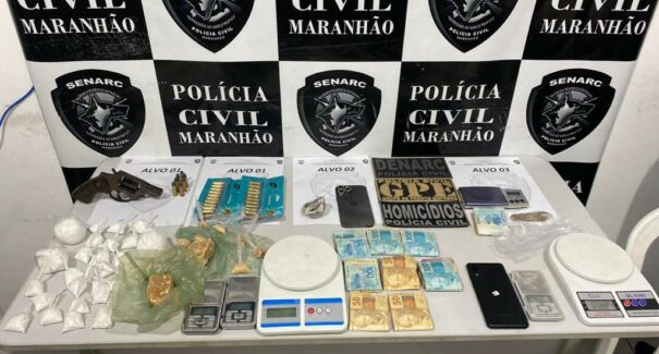Polícia prende trio por tráfico de drogas e associação para tráfico