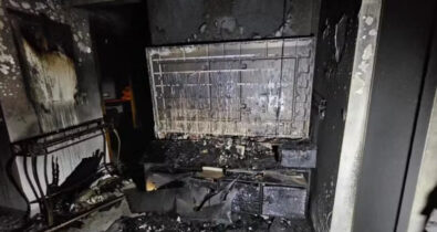 Casal sofre queimaduras durante incêndio em residência