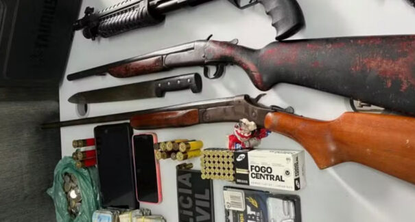 Policia apreende armas e R$ 8 mil em operação contra suspeitos de matar empresário