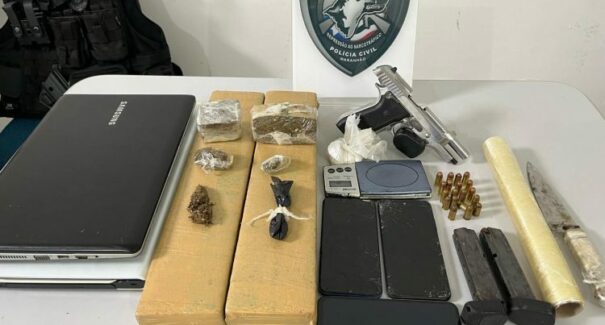 Homem é preso por armazenar drogas e arma de fogo em uma residência no Cohafuma