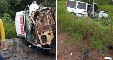 Acidente entre carro e ambulância deixa dois mortos no interior do MA