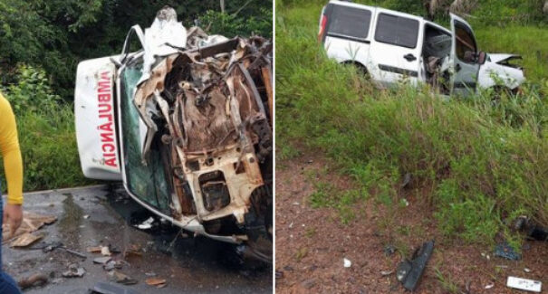 Acidente entre carro e ambulância deixa dois mortos no interior do MA