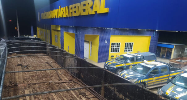 Carregamento ilegal de madeira é apreendido na BR-230, em Balsas
