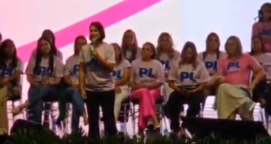 Michelle Bolsonaro discursa durante encontro do PL Mulher em São Luís