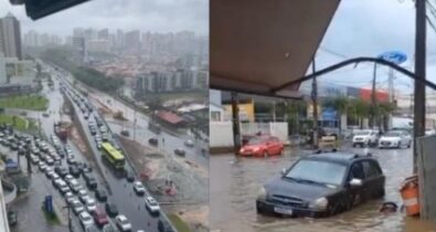 Chuva causa transtornos em diversos lugares na ilha de São Luís e causam congestionamentos