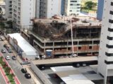 Laje de prédio em construção desaba na Península, em São Luís; dois trabalhadores ficam feridos