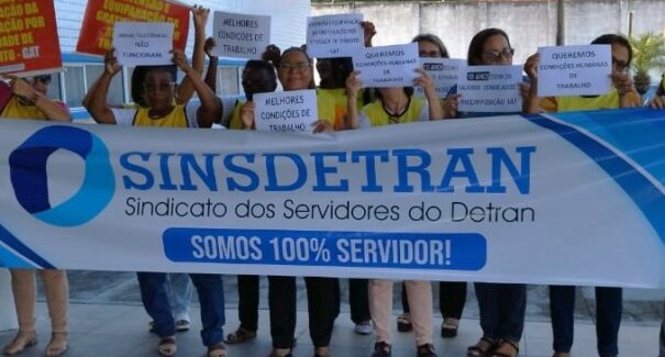 Servidores do Detran cobram melhorias em ato nesta segunda (27) em todo o MA