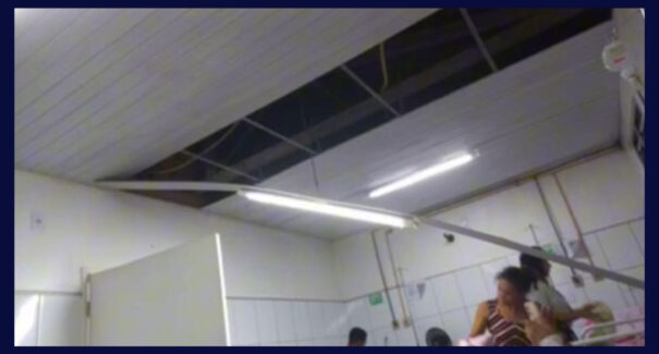 Forro do Socorrão II despenca sobre pacientes após gato ficar preso no teto