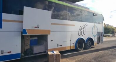 PRF apreende carga ilegal de agrotóxicos dentro de ônibus na BR-230 em Balsas
