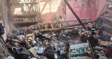 Vídeo: sete lojas são destruídas em incêndio na Cidade Operária, em São Luís