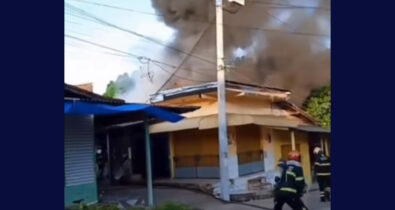 Vídeo: sete lojas são destruídas em incêndio na Cidade Operária, em São Luís