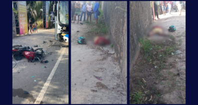Motociclista morre em colisão com ônibus em viaduto na MA-204, em Paço do Lumiar