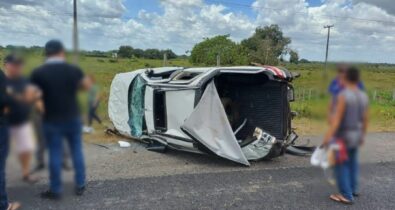 Duas pessoas morrem em capotamento na BR-316, em Maranhãozinho