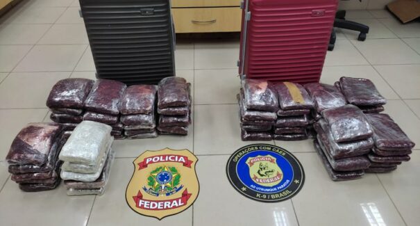 Homem carregando 33 quilos de maconha é preso no Aeroporto de Fortaleza/CE