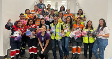 Funcionários do Aeroporto de São Luís confeccionam acessórios para crianças com câncer