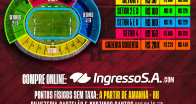 Ingressos para o jogo Bangu x Flamengo em São Luís já estão à venda