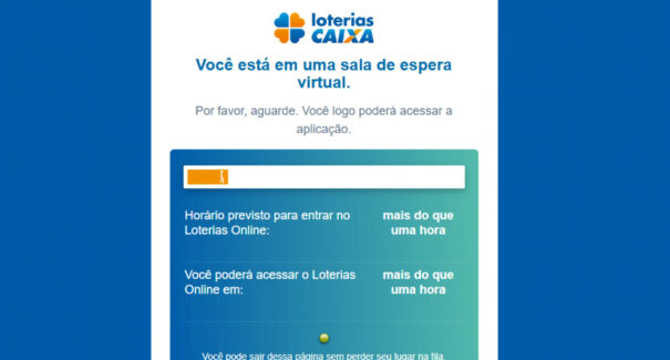 Mega da Virada: site da Caixa tem fila de mais de 2 horas para apostar