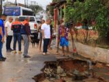 Fred Campos e Mariana Brandão lideram vistorias e ações emergenciais após chuvas em Paço do Lumiar