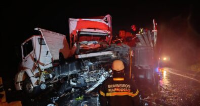 Caminhoneiro morre após colisão frontal na BR-135