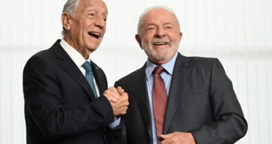 Lula se reúne com presidente de Portugal no Palácio do Planalto