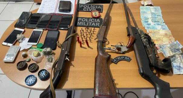 Três pessoas foram presas por tráfico de drogas e posse ilegal de armas de fogo em Alto Parnaíba