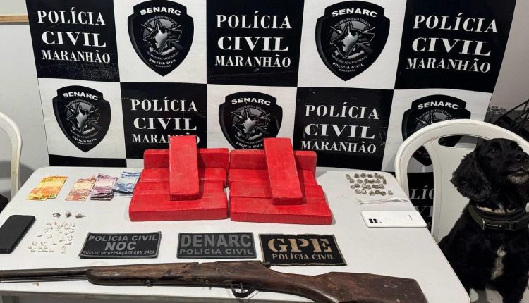 Três pessoas são presas e 10 tabletes de maconha e cocaína são apreendidos em Timon