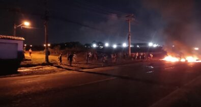 Manifestantes interditam km 3 da BR-135, em São Luís