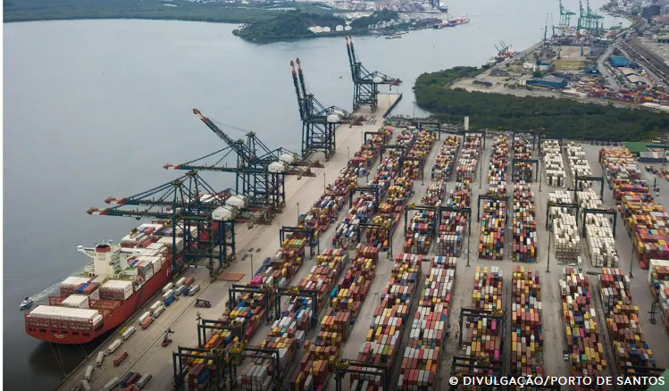 Foto: Divulgação Porto de Santos/Reprodução: Agência Brasil