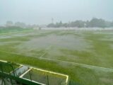 Chuvas alagam gramado e adiam jogo MAC X Tuntum, em Cantanhede