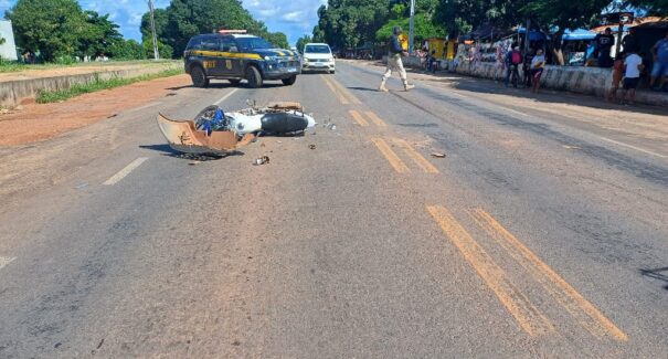 Acidente na BR-010, em Ribeirãozinho, deixa motociclista gravemente ferido