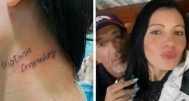 Namorada de Cristian Cravinhos tatua nome do companheiro no pescoço e afirma: “Tenho orgulho de tudo que vem junto”