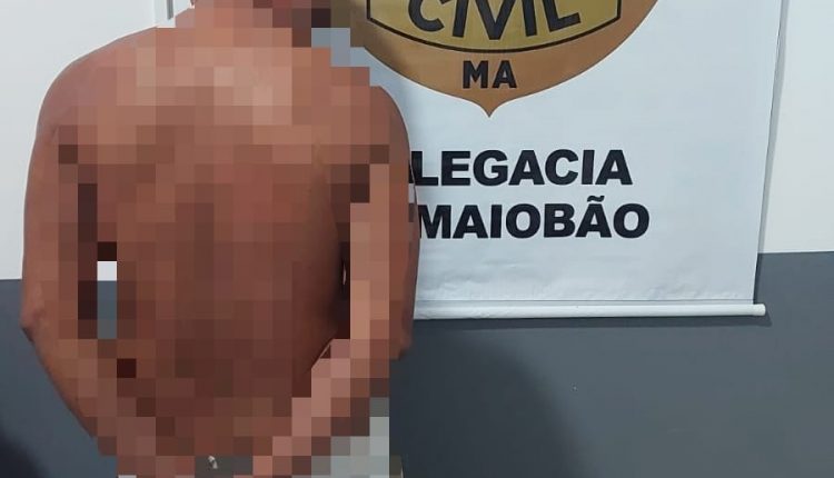O preso foi apresentado na delegacia para serem tomadas as medidas cabíveis, sendo posteriormente encaminhado para uma unidade prisional de São Luís. (Foto: Divulgação/PC-MA)