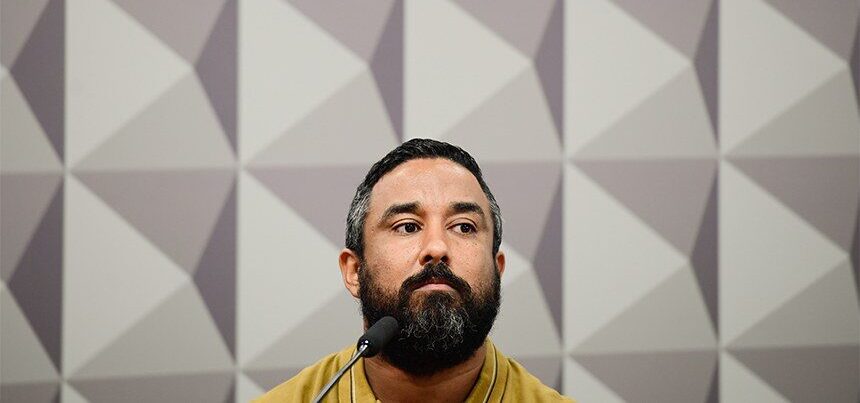 Daniel Pardim, que prestava depoimento ao colegiado nesta terça, foi acusado de negar informações aos senadores  Foto: Saulo Cruz/Agência Senado.