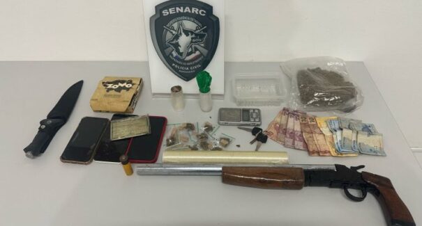 Polícia Cívil prende homem por posse ilegal de arma de fogo e tráfico de drogas no Anjo da Guarda