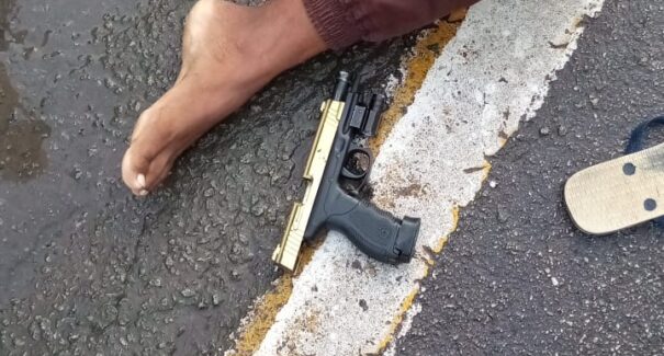 Policial militar reage a assalto e deixa criminoso gravemente ferido na Curva do 90