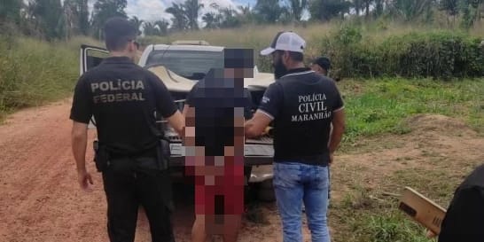 Os policiais civis conseguiram localizar e prender o investigado na aldeia Urucu Jurua, situada na cidade Itaipava do Grajaú. (Foto: PC-MA/Divulgação)