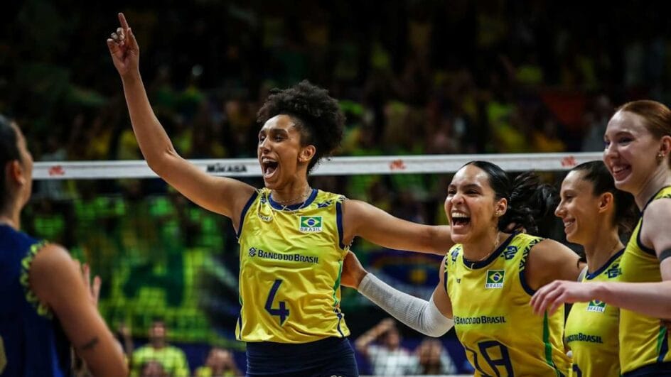 Seleção feminina de vôlei vence o Canadá por 3 sets a 0 na Liga das Nações