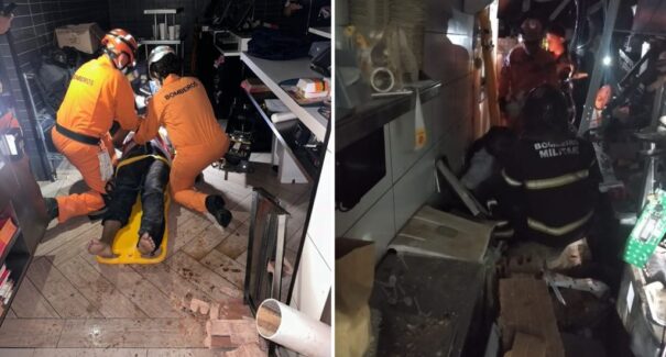 Funcionária fica ferida após teto do McDonald’s desabar no bairro Renascença, em São Luís