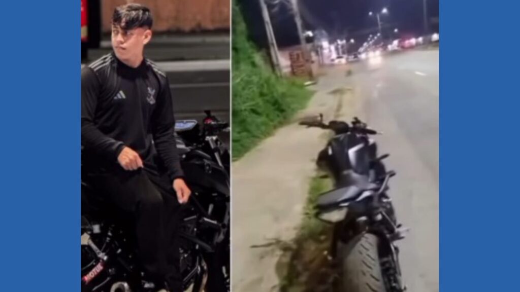Um jovem identificado como Marlyson Belfort morreu em um grave acidente de motocicleta na Avenida dos Holandeses (Foto: Redes Sociais)