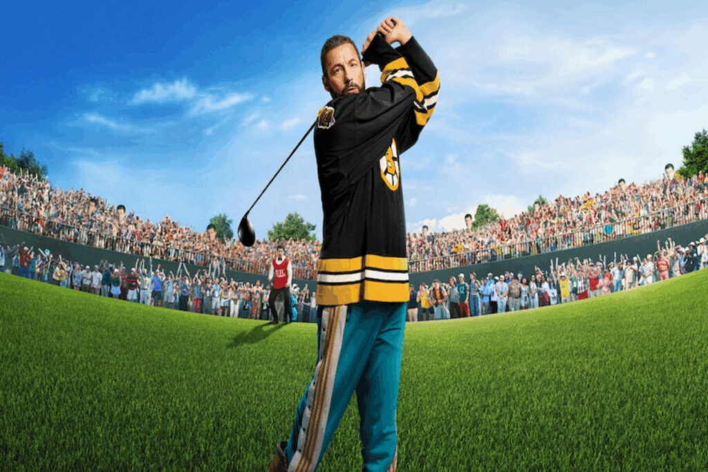 Em “Um maluco no golfe”, Happy Gilmore volta aos campos para um novo desafio (Foto: Reprodução digital/Netflix)
