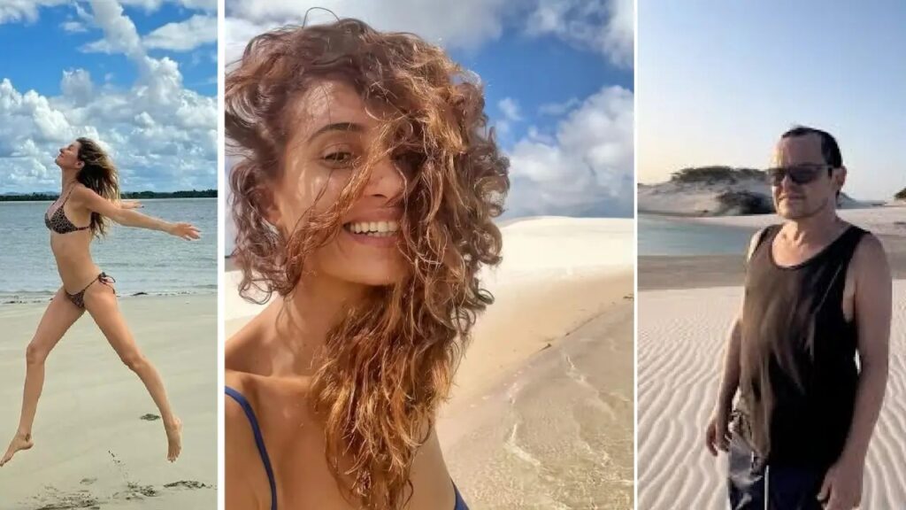 Gisele Bündchen, Camila Pitanga e Matheus Nachtergaele (Montagem/Instagram)