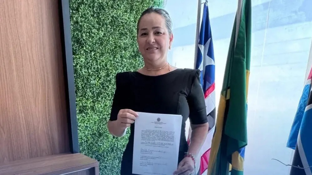 A vice-prefeita Maria Etelvina Sampaio Leite como prefeita interina do município (Foto: Divulgação)