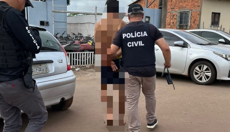 O preso foi apresentado na delegacia para serem tomadas as medidas cabíveis (Foto: Divulgação/PC-MA)