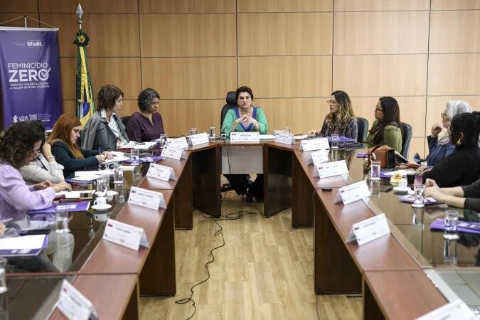 Com os dados recolhidos pela plataforma, ministra (ao centro) considera que será possível estudar melhor o processo que leva à agressão - (crédito: Marcelo Camargo/Agência Brasil)