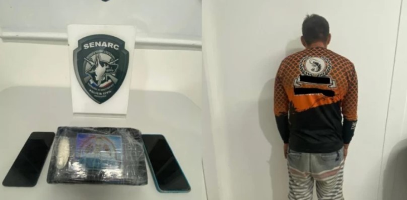 Homem é preso com tablete de cocaína em Raposa após naufrágio de embarcação